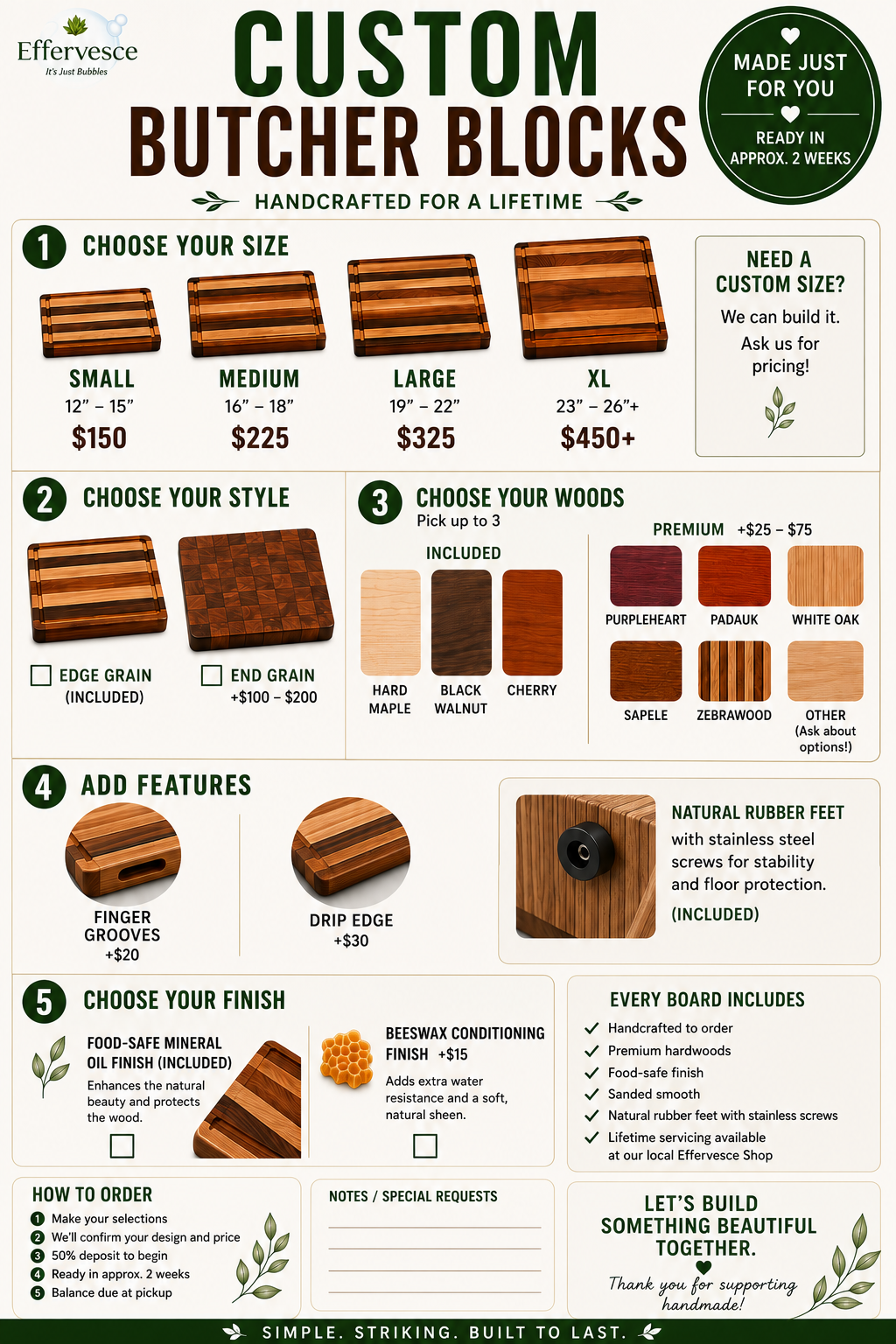 Butcher Block - Handcrafted Legacy Piece