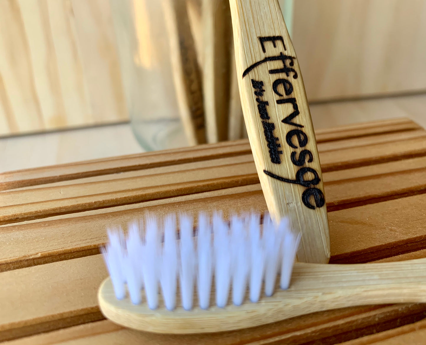 Wooden Bathroom Set - Cedar Soap Saver & Bamboo Toothbrush, Effervesce.ItsJustBubbles, Wood, wooden-bathroom-set-cedar-soap-saver-bamboo-toothbrush, accessory, home, household, set, sets, woo