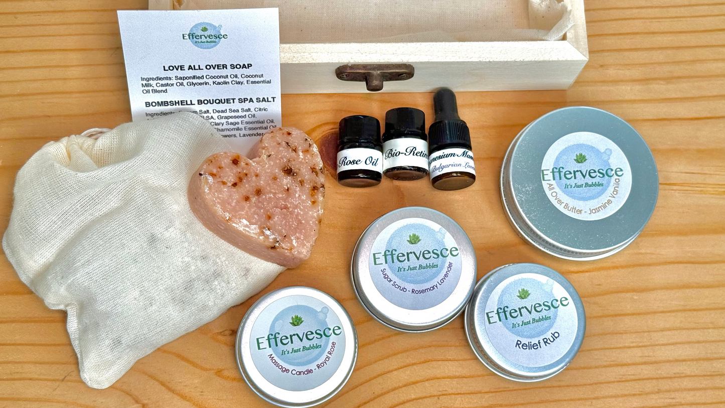 Spa Discovery Sampler Set | Complete Spa Kit with Butter, Candle, Scrub, Salve & Facial Oils