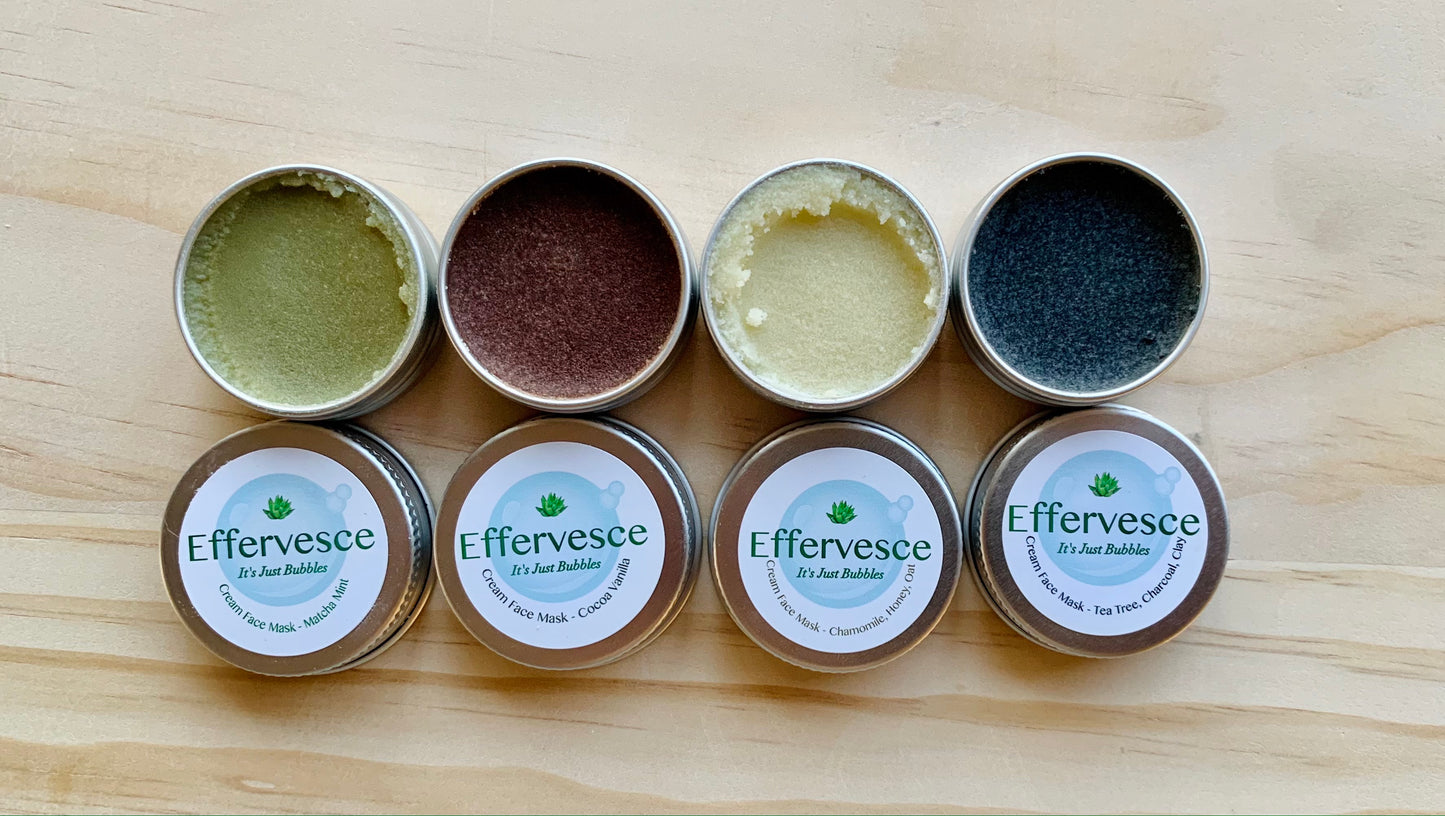 Face Mask - Rich & Creamy - Full Set, Effervesce.ItsJustBubbles, Face Mask, face-mask-rich-creamy-full-set, chamomile, face, honey, mask, oat, set